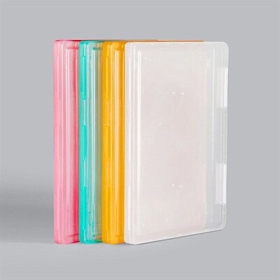 Plastic A4 File Case Document Organizer Box Transparent Stor