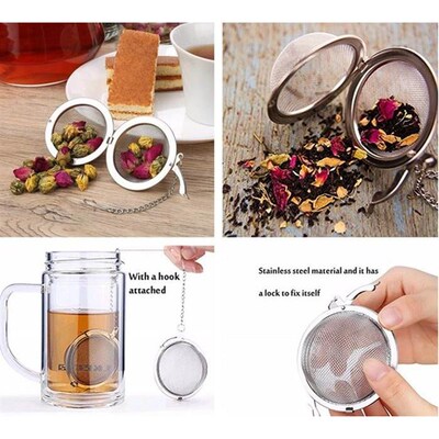 Mesh Tea Ball Infuser Strainers不锈钢茶球过滤网球器煲汤料包