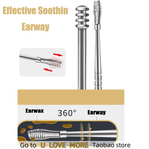 6Pcs Ear Cleaner Earpick Sticks Wax Removal Curette Ear Care