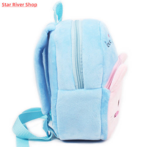 Fashion Children School Bags 3D Cartoon Print Plush Kids Bac