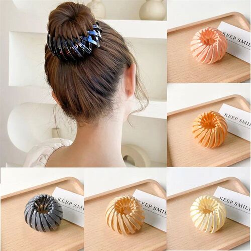 New Fashion Women Bun Hair Claw Horsetail Buckle Hair Clip B
