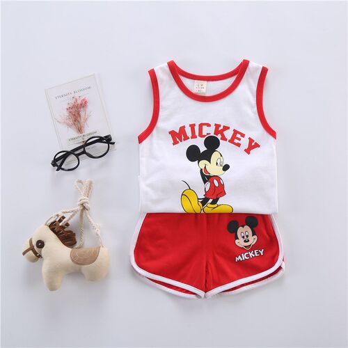 Childrens Suit 2-piece Set Baby Boy Summer New Style Minnie