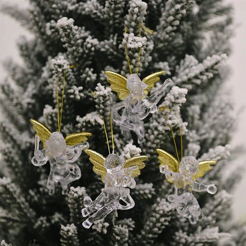 Christmas Hanging Pendant Transparent Little Angels Xmas ree