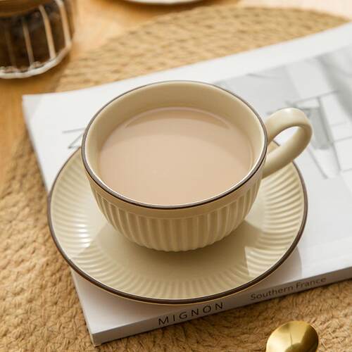 280ML Coffee Cup Ear Hanging Ceramic Latte Pulling Cup