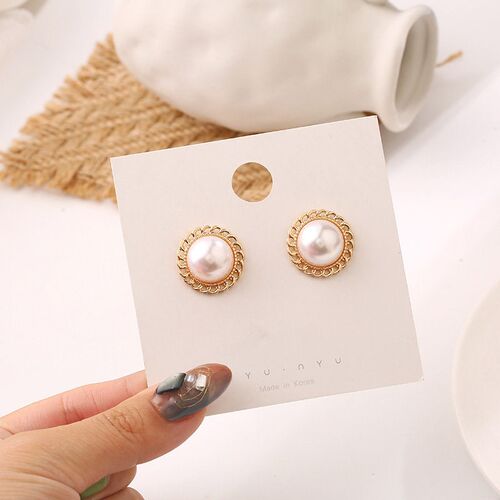 Fashion Creativity Design Pearl Geometry Earring  For Charm - 封面