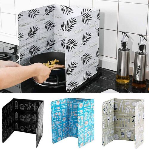 Foldable Kitchen Gas Stove Baffle Plate Board Aluminum Oil S
