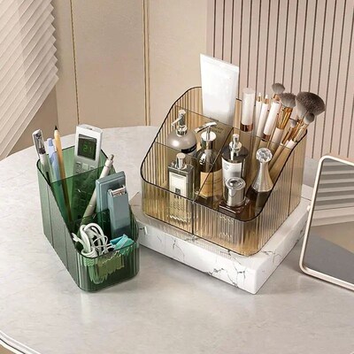 Plastic Makeup Bathroom Storage Box Cosmetic Organizer Deskt