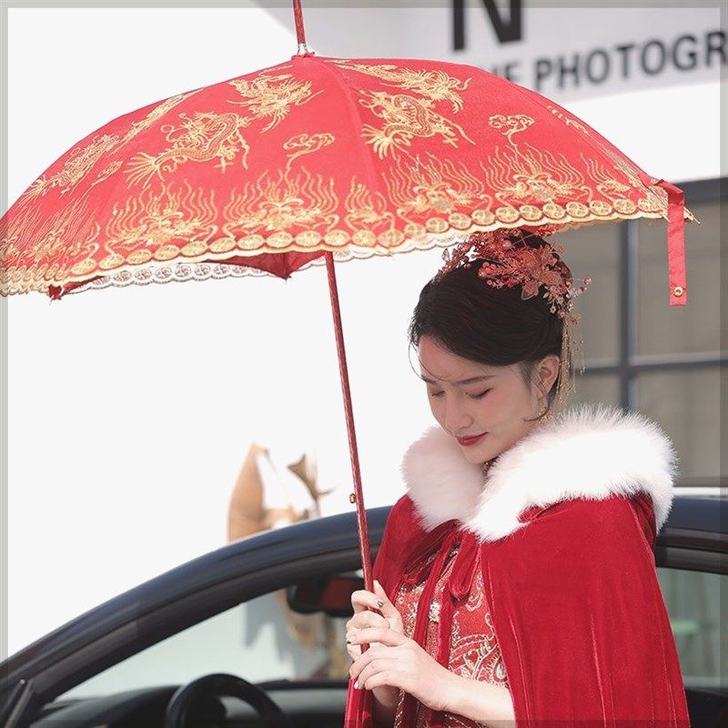 结婚用红伞婚伞新娘伞红色出嫁婚庆高级婚嫁长柄中式大号出门接亲,居家日用,伞,淘宝优惠券,粉丝福利购,淘宝优惠卷