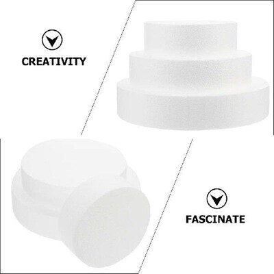 4 Pcs Cake Embryo Model Multi-function Round Shaped Foams