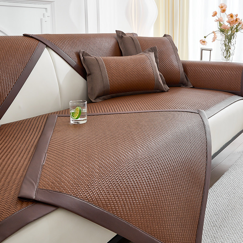 藤席沙发垫夏季防滑凉席坐垫子2024新款夏天客厅皮沙发套罩盖布巾,居家布艺,沙发垫,淘宝优惠券,粉丝福利购,淘宝优惠卷
