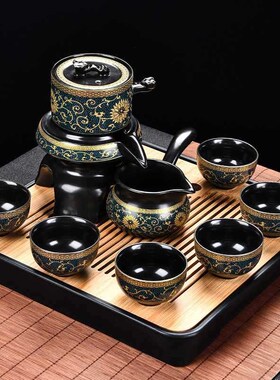 懒人石墨自动茶具套装家用旋转冲泡茶壶中式喝茶功夫茶杯全套