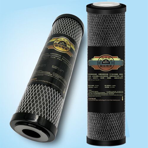 通用10寸净水器阻垢滤芯平口烧结炭去水垢过滤器去除自来水食品级