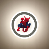 全光谱护眼儿童房语音声控壁灯卧室卡通床头灯蜘蛛侠充电小夜灯