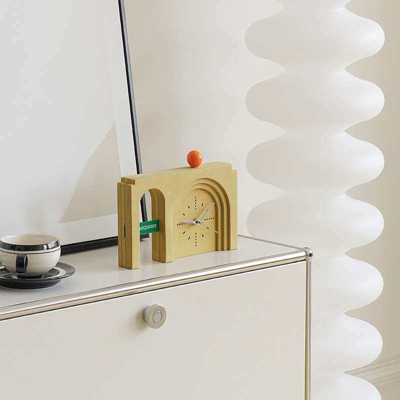 wozoom屋准桌面时钟摆件客厅玄关创意摆台式座钟家居电视柜装饰