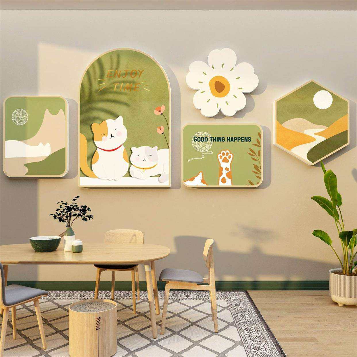 网红卧室墙面装饰用品改造小物件民宿出租屋房间布置3d立体贴纸画,3C数码配件,其它配件,淘宝优惠券,粉丝福利购,淘宝优惠卷