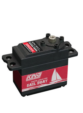 KINGMAX SW22HV数码高压金属齿空心杯可编圈数RC帆船防水绞索舵机