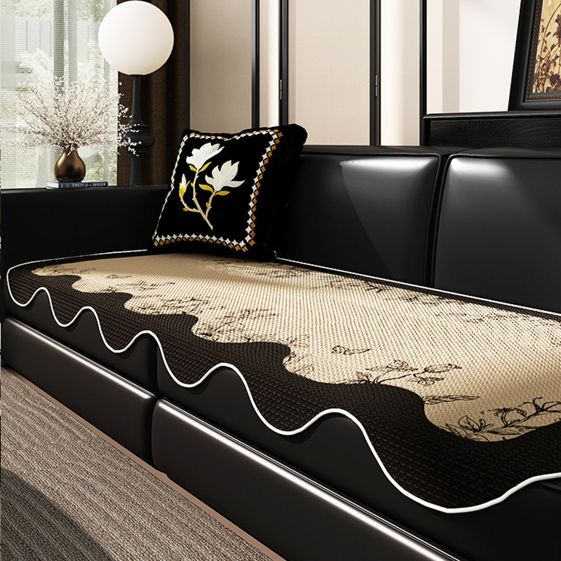 2024新款沙发垫夏季冰丝凉席四季通用皮沙发盖布凉感坐垫防滑凉垫,居家布艺,沙发垫,淘宝优惠券,粉丝福利购,淘宝优惠卷