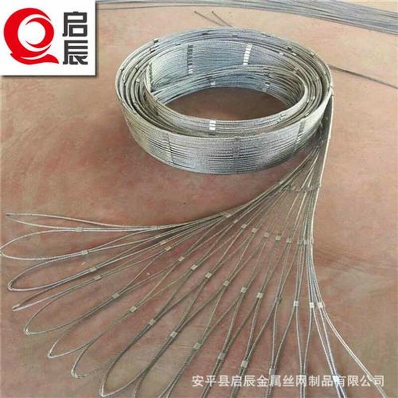新款动物笼舍网装饰钢丝绳网不锈钢绳网O防坠网柔性卡扣钢丝绳编