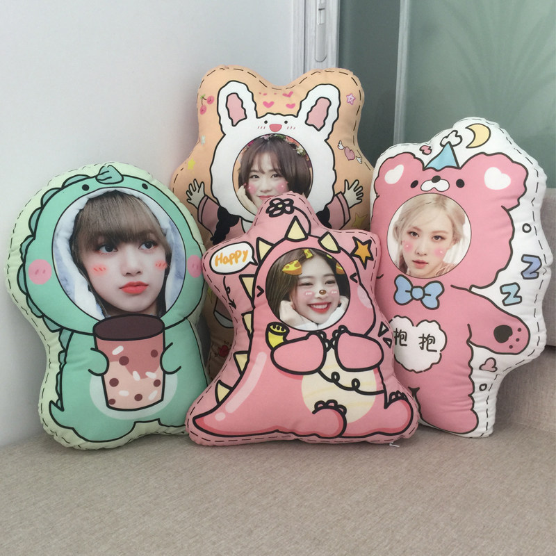 抱枕diy定制送男友来图定做金智妮照片娃娃玩偶人脸靠枕人形公仔
