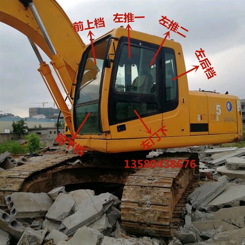 现挖掘机R210/245/265/320/335-7驾驶室玻璃前上下左右挡风玻璃