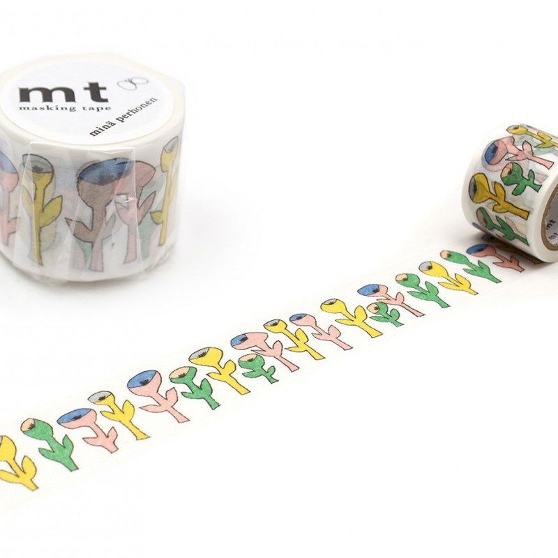 mt胶带 手帐和纸胶带 皆川明 手绘花MTMINA42 幅35mm7m整卷