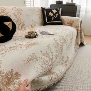 高级感沙发巾雪尼尔沙发盖布2025新款四季通用防猫抓一整张毛毯巾