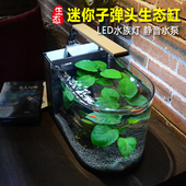 鱼缸客厅小型桌面家用造景套餐乌龟缸水陆缸免换水懒人生态水族箱