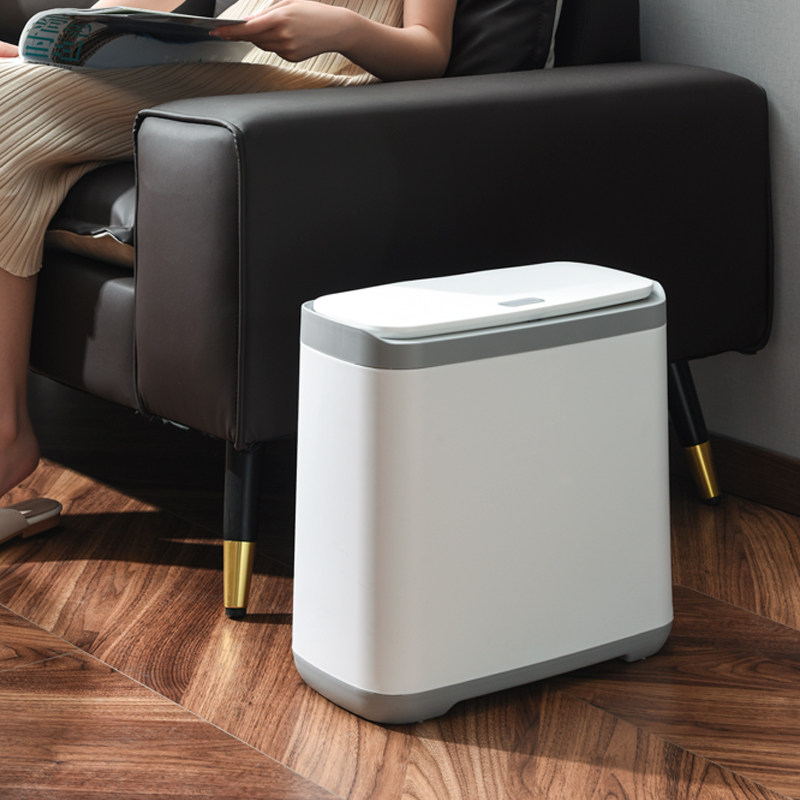 北杉高脚垃圾桶干湿分离茶水桶分类厨余卫生桶带盖客厅大容量创意