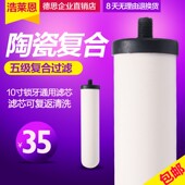 德思1C净水器陶瓷滤芯10寸锁牙复合活性炭滤芯台式 净水机通用滤芯