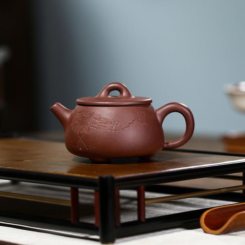 紫砂家宜兴周婷紫壶适厂周婷紫砂用红器茶泡茶家用砂手工紫砂茶壶