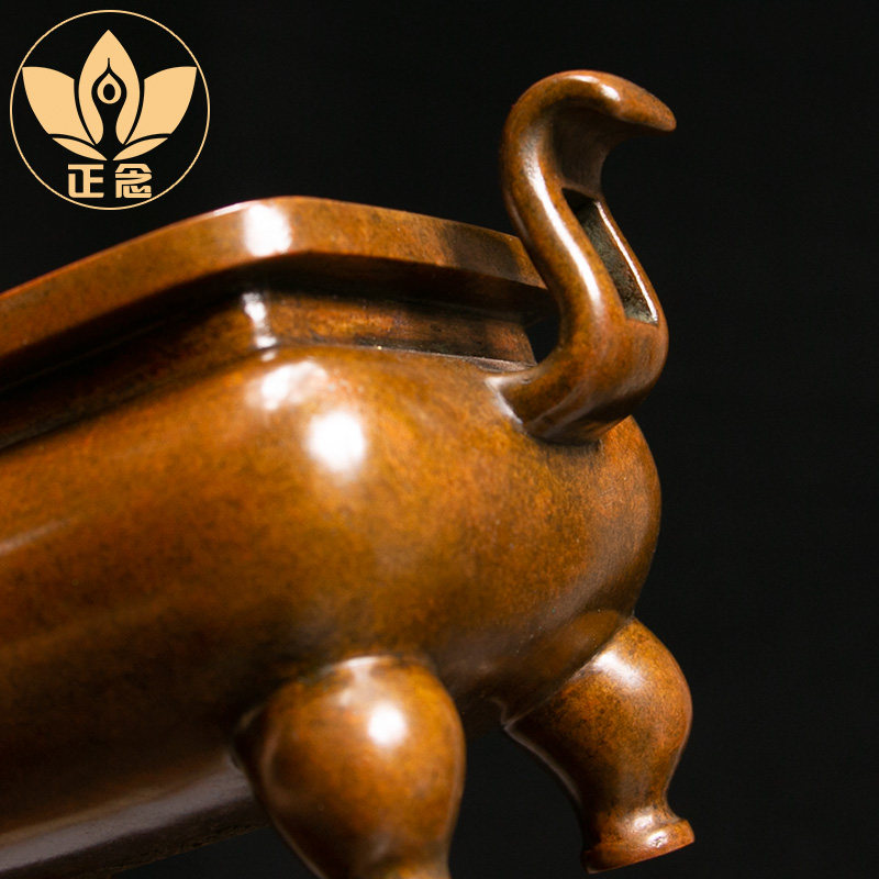 庆松堂苏工铜炉名家胡庆松制四足朝冠耳炉复古紫铜炉家用篆香熏香,家居饰品,香薰炉,淘宝优惠券,粉丝福利购,淘宝优惠卷