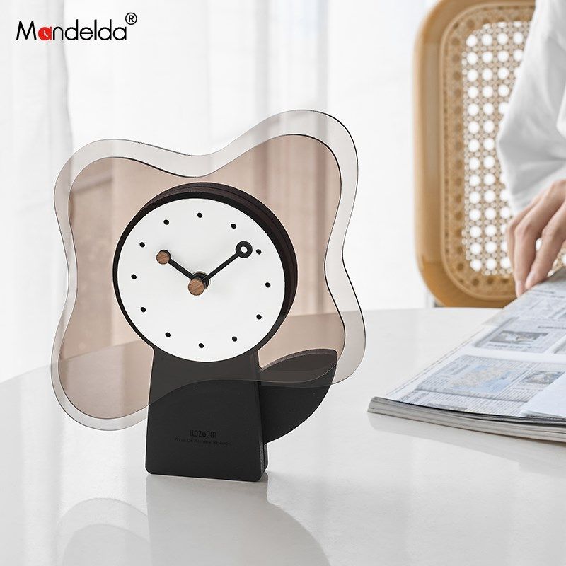 Mandelda家居客厅玄关装饰品桌面摆件酒柜电视柜创意时钟装饰座钟,家居饰品,桌面摆件,淘宝优惠券,粉丝福利购,淘宝优惠卷