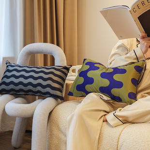 【月球居民】波浪马戏团 复古华丽丽丝绒印花抱腰枕套靠包床沙发