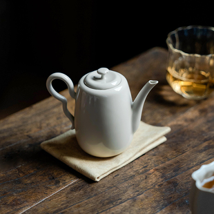 拓土中式复古单壶泡茶陶瓷功夫茶具家用女士泡茶壶草木灰茶壶茶杯