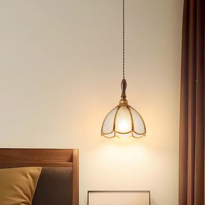 中古风卧室床头民吊灯复古42650式乡美村餐厅吊灯吧台书房宿玻璃