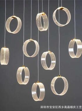 新款高亮发光克力10WHK头吊堂灯婚礼酒店吊顶亚装道饰灯婚庆具