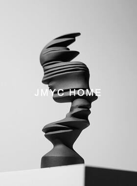 代简现约抽象物艺摆术客厅件售楼部样板房电视ZBK人柜玄关书房装