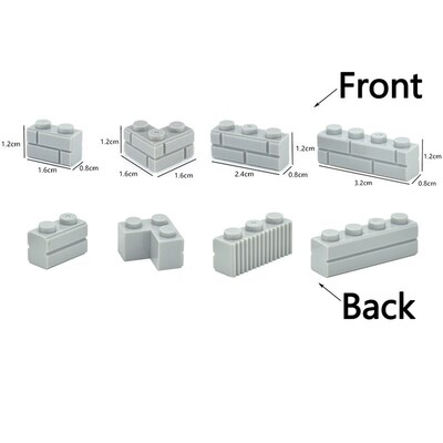 Thick Wall Figures Bricks Leduo 98283 15533 DIY 1x2 1x3 1x4