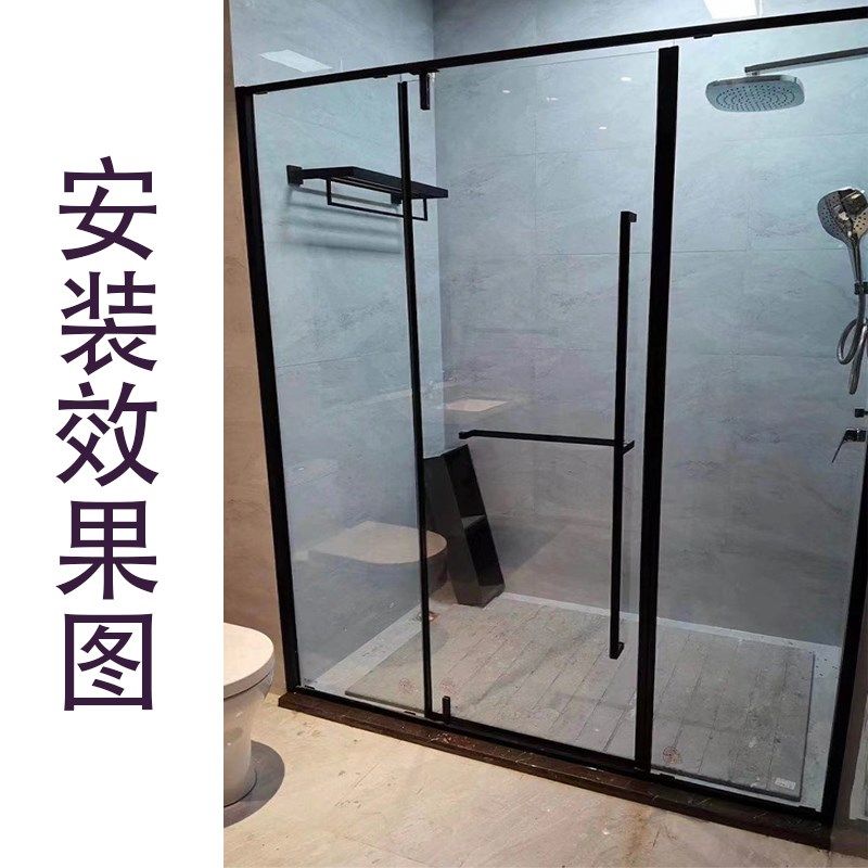 定制浴室淋浴房玻璃隔断平开门卫生间洗澡间干湿分离隔断玻璃门