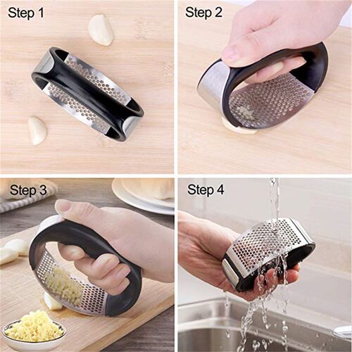 1pcs Stainless Steel Garlic Press Manual Garlic Mincer Chopp
