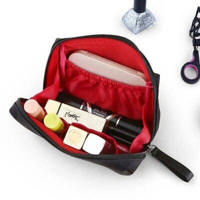 2024 New Women Cosmetic Bag Solid Color Korean Style Makeup