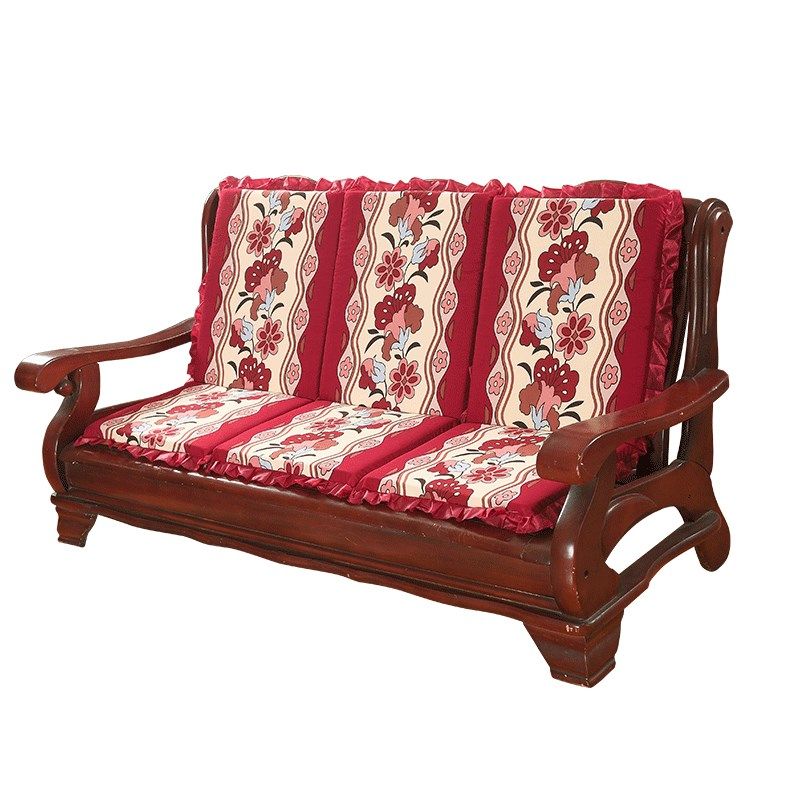 实木沙发垫子四季通用带靠背连体红木坐垫单人木椅子垫加厚可拆洗