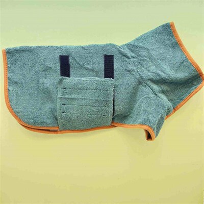 Dog bathrobe, absorbent pet quick drying bath towel