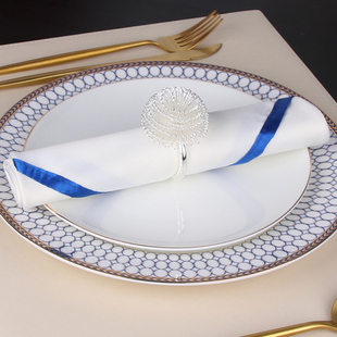 西餐餐巾布 折花口布擦杯布不掉毛口布巾样板房餐布餐扣酒店装