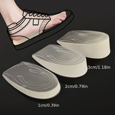 Silicone Gel Height Increae Inole Heel Lifting Inert Shoe Fo