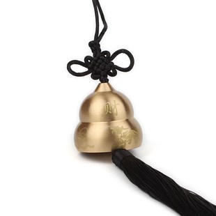 铜铃铛葫芦挂件入户门五帝钱六帝五黄二黑用红黑黄穗纯镇风开