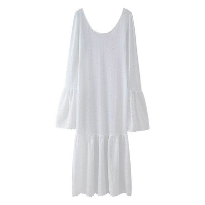 European Womens Ushaped Hollowout Dress Euro Style U Cutout