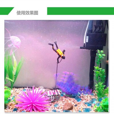 Pneumatic Fish Tank Decoration Diver teasure Hunt Frogman Aq