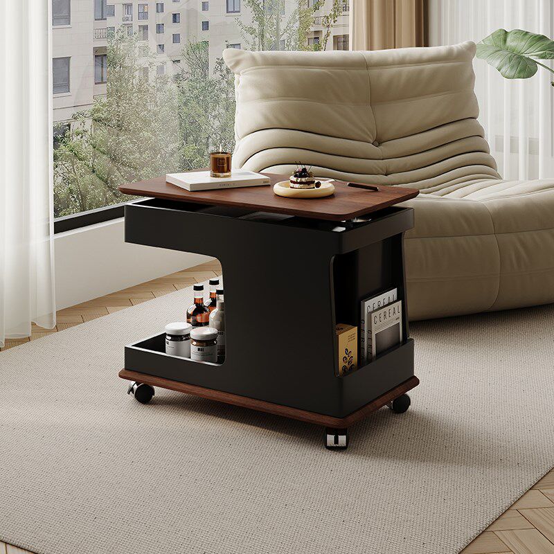 IFJE 带轮小推车沙发茶几临时办公休闲小桌子中古可移动升降边柜,住宅家具,移动边几/推车,淘宝优惠券,粉丝福利购,淘宝优惠卷