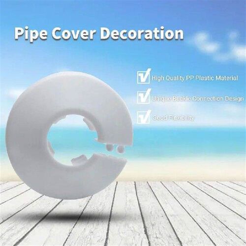 6pcs White 6Pcs 1.57inch Outer Diameter Flange Water Pipe